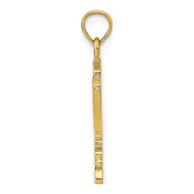 10K Yellow Gold Menorah Pendant – view 3