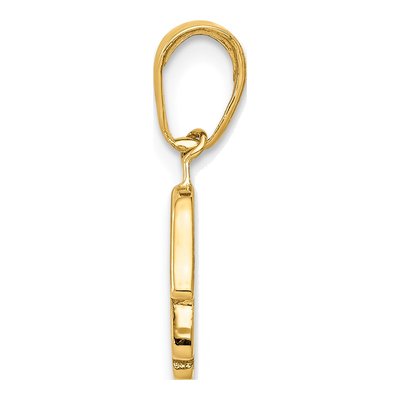 10K Yellow Gold Small Hamsa Pendant – view 3