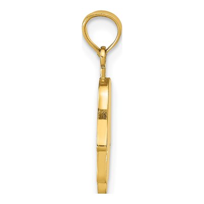 10K Yellow Gold Hamsa Pendant – view 3