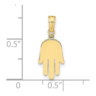 10K Yellow Gold Hamsa Pendant – view 4