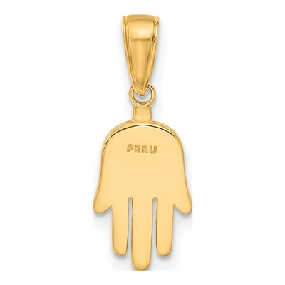10K Yellow Gold Hamsa Pendant – view 5