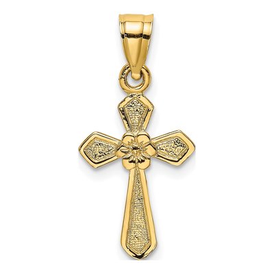 10K Yellow Gold Small Cross Charm