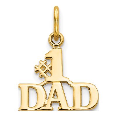 10K Yellow Gold DAD Number 1 Pendant
