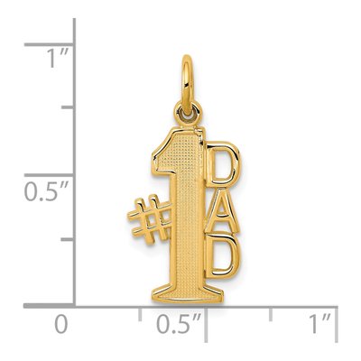 10K Yellow Gold DAD Number 1 Pendant – view 4