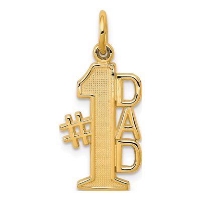 10K Yellow Gold DAD Number 1 Pendant