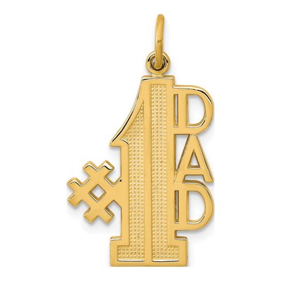 10K Yellow Gold DAD Number 1 Pendant
