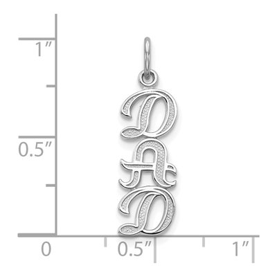 10K White Gold DAD Vertical Pendant – view 4