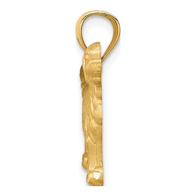 10K Yellow Gold Golden Retriever Dog Pendant – view 3