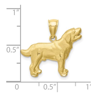 10K Yellow Gold Labrador Retriever Dog Pendant – view 4