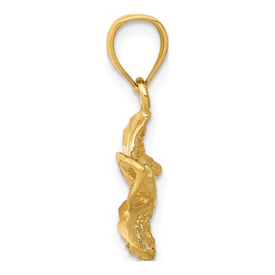 10K Yellow Gold Plumeria Flower Charm – view 3