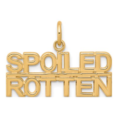 10K Yellow Gold 'spoiled Rotten' Pendant