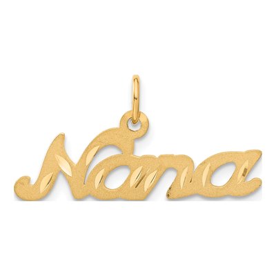 10K Yellow Gold NANA Pendant