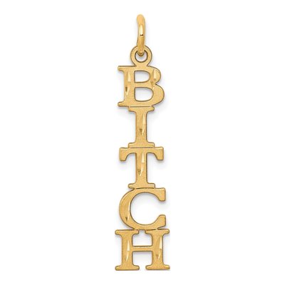 10K Yellow Gold 5-Letter Talking Pendant
