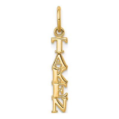 10K Yellow Gold Taken Talking Pendant