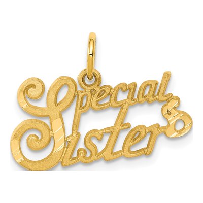 10K Yellow Gold Special Sister Pendant