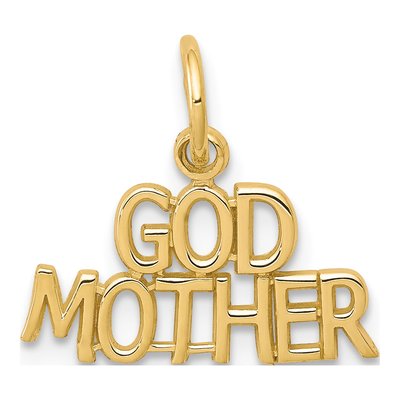10K Yellow Gold Godmother Pendant