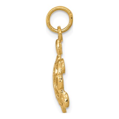 10K Yellow Gold Cut-Out Turtle Pendant – view 2