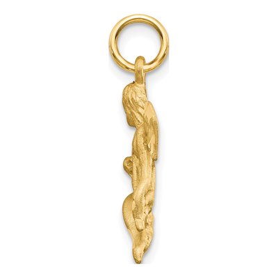 10K Yellow Gold Angel Playing Lute Charm – view 3