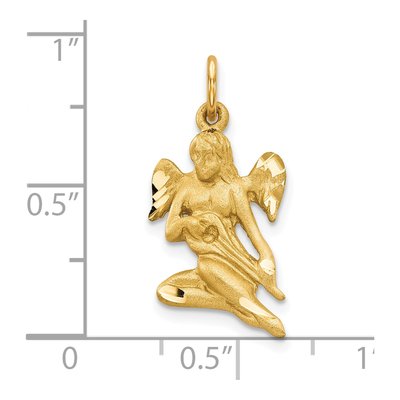 10K Yellow Gold Angel Playing Lute Charm – view 4