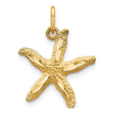 10K Yellow Gold Starfish Pendant