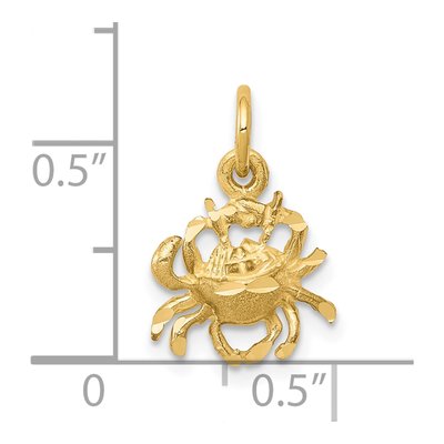 10K Yellow Gold Crab Charm – view 4