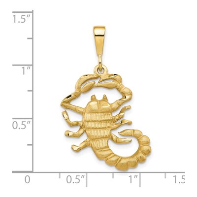 10K Yellow Gold Scorpion Pendant – view 4