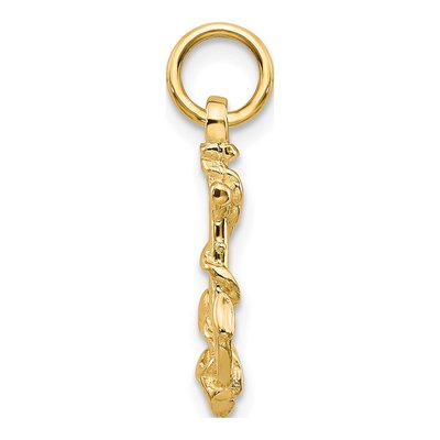10K Yellow Gold Anchor Pendant – view 3
