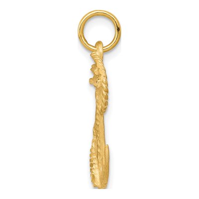 10K Yellow Gold Diamond-Cut Anchor Charm – view 3