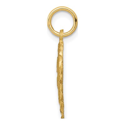 10K Yellow Gold Heart Initial P Pendant – view 3