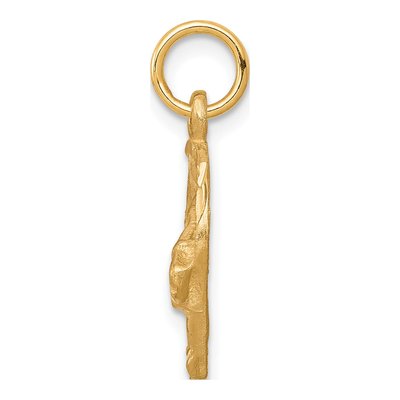 10K Yellow Gold Horsehead Horseshoe Charm – view 3