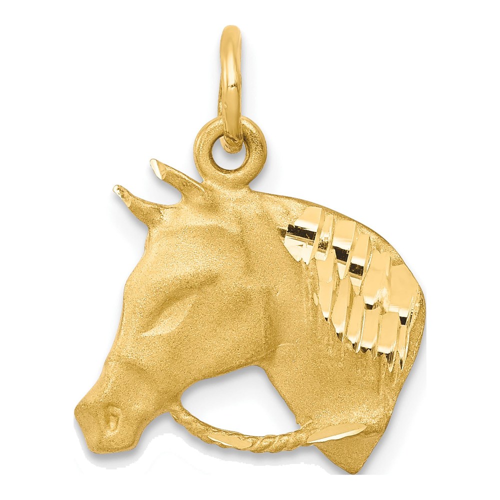 10K Yellow Gold Horsehead Charm
