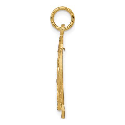 10K Yellow Gold Horsehead Horseshoe Charm – view 3