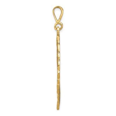 10K Yellow Gold Large Lion's Head Pendant – view 3