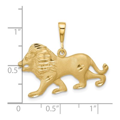 10K Yellow Gold Lion Pendant – view 4