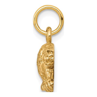 10K Yellow Gold Small Leopard Pendant – view 3