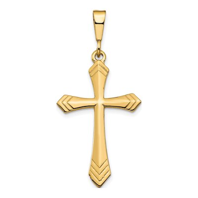 10K Yellow Gold Large Cross Pendant