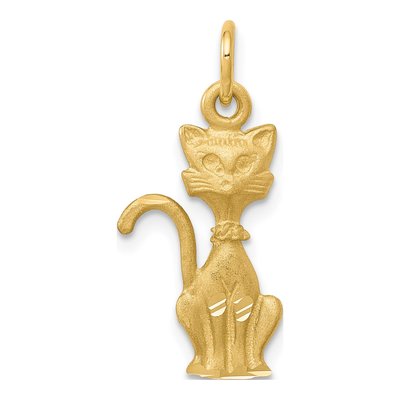 10K Yellow Gold Tom Cat Pendant