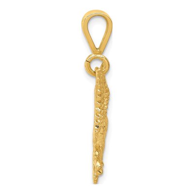 10K Yellow Gold Spread Eagle Pendant – view 3