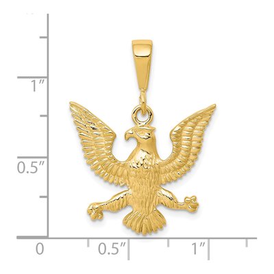 10K Yellow Gold Spread Eagle Pendant – view 4