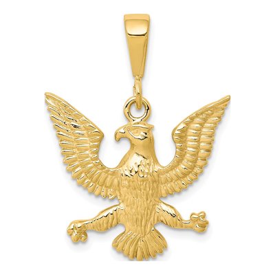 10K Yellow Gold Spread Eagle Pendant
