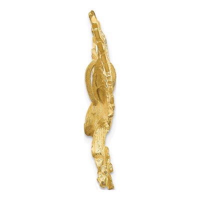 10K Yellow Gold Sandblast Eagle Pendant – view 3