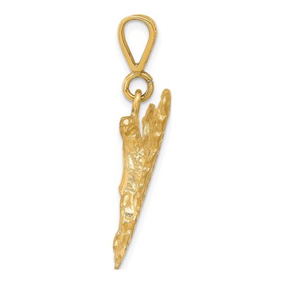 10K Yellow Gold Diamond-Cut Eagle Charm – view 3