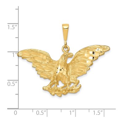 10K Yellow Gold Diamond-Cut Eagle Charm – view 4