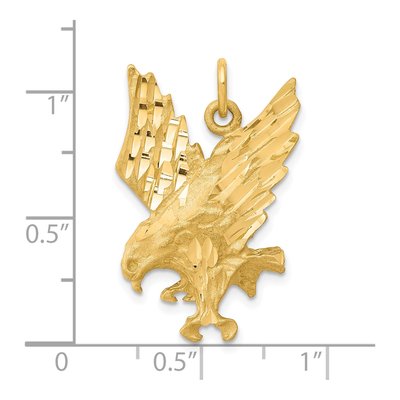 10K Yellow Gold Eagle Pendant – view 3