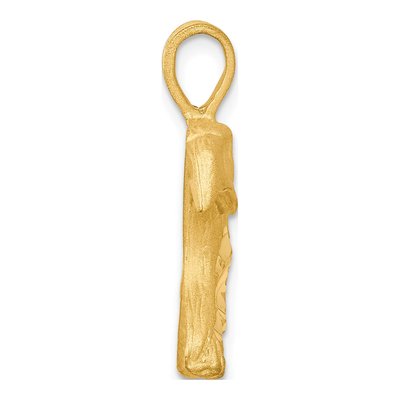 10K Yellow Gold Diamond-Cut Eagle Head Charm – view 3