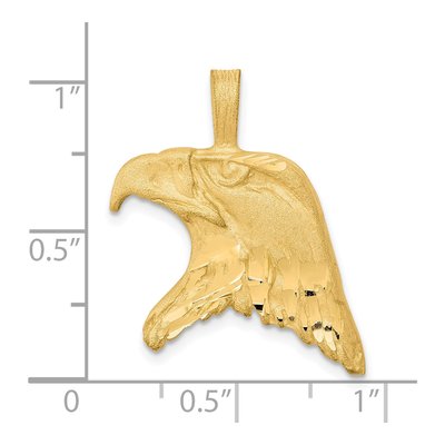 10K Yellow Gold Diamond-Cut Eagle Head Charm – view 4