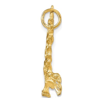 10K Yellow Gold Diamond-Cut Eagle Pendant – view 3