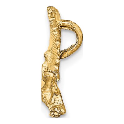 10K Yellow Gold Diamond-Cut Eagle Slide Pendant – view 3
