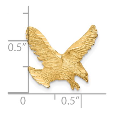 10K Yellow Gold Diamond-Cut Eagle Slide Pendant – view 4