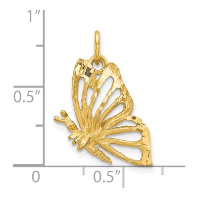 10K Yellow Gold Butterfly Charm – view 4
